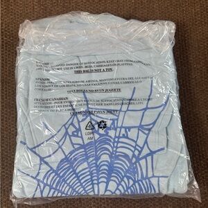 Sp5der hoodie web sky blue medium